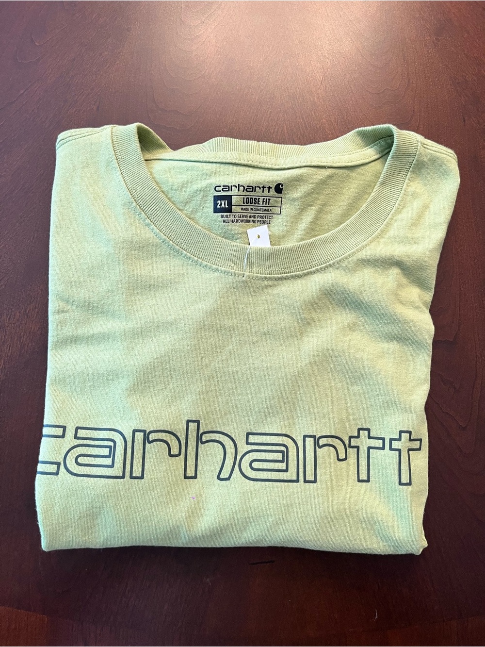 Carhartt Men's Sage Green Logo Short Sleeve Tee - Loose Fit Big/Tall NWT